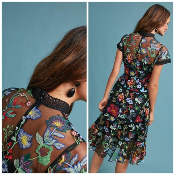 NWT Anthropologie Janine Embroidered Dress - Picture 3 of 7
